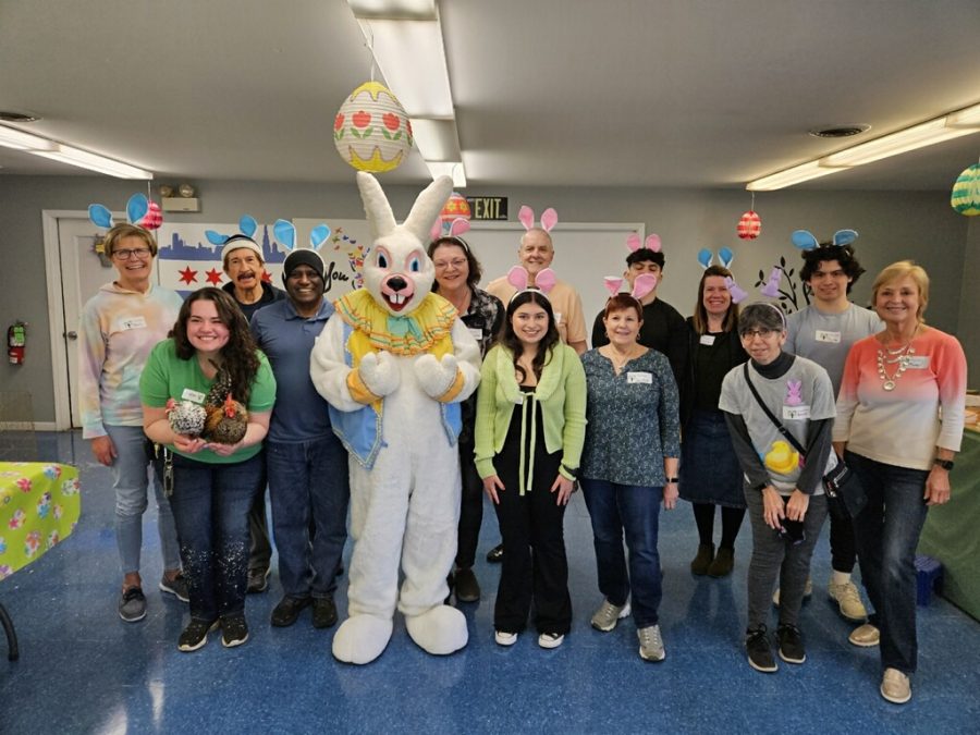 Volunteers at the Easter Bunny Brunch at Lambs Farm.
