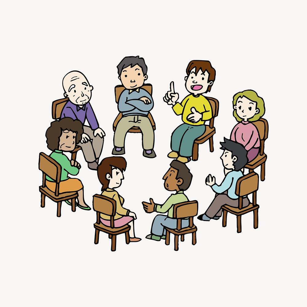 Support group clipart vector. Free public domain, Courtesy of Creative Commons.