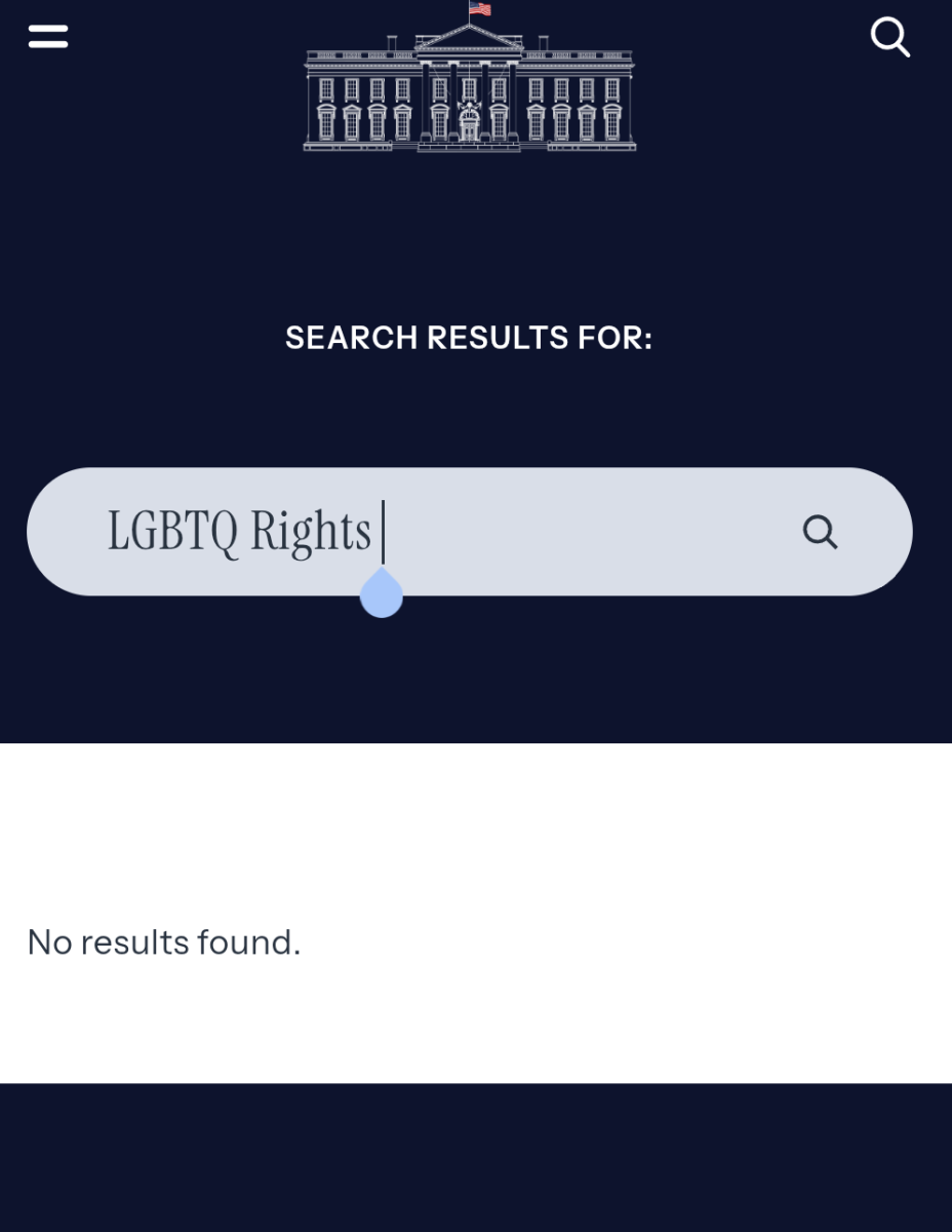 "LGBTQ Rights" searched on the White House website