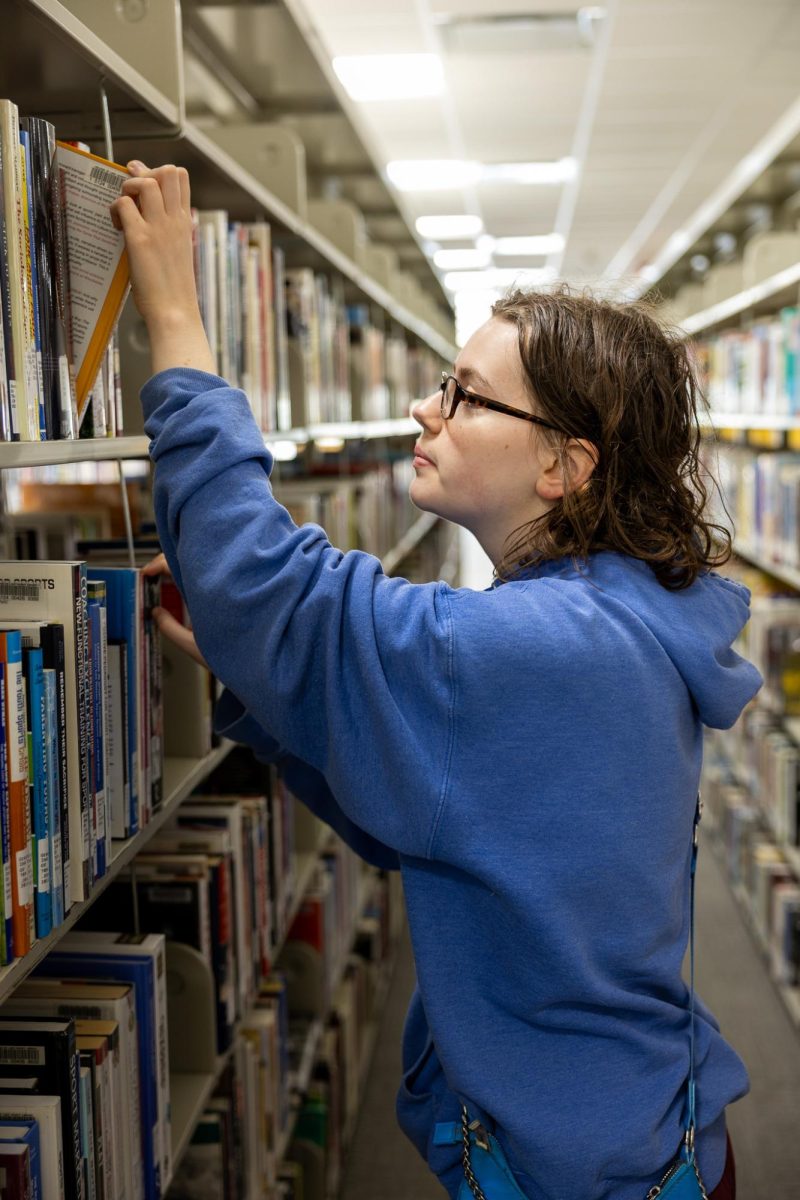 Alison Godvik at the CLC library 