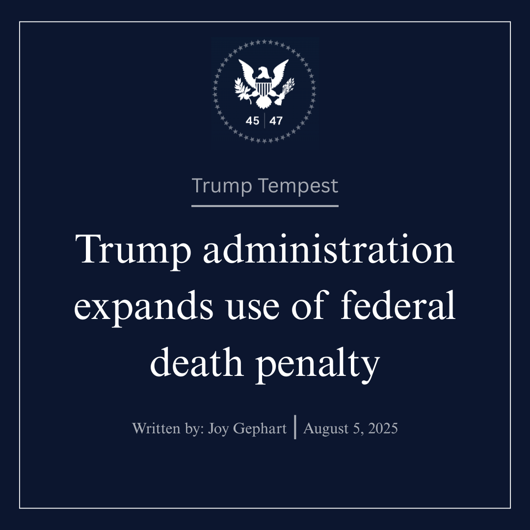Trump administration expands use of federal death penalty